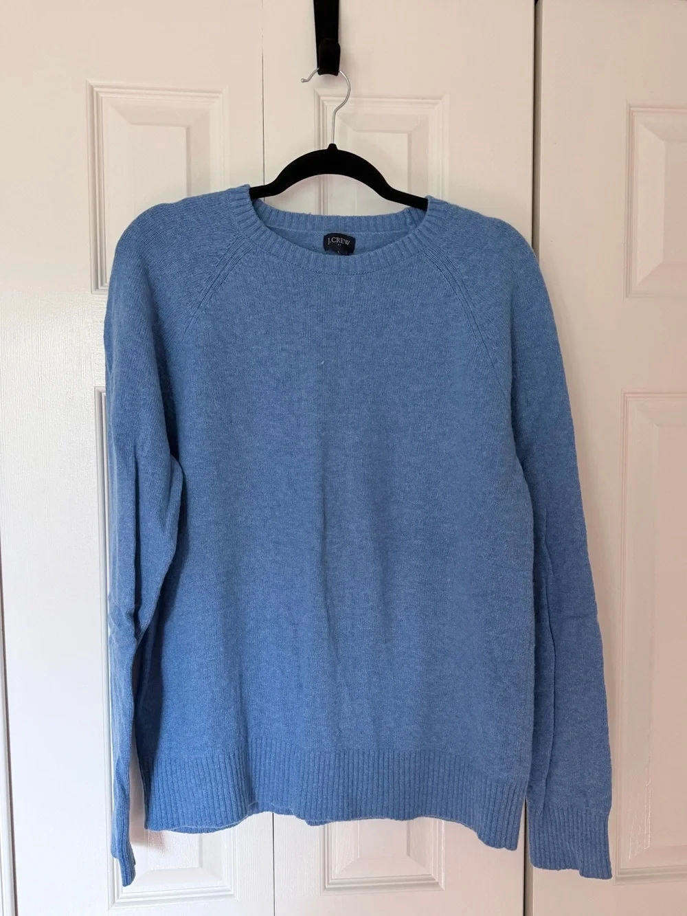 J. Crew Men's Light Blue Crewneck Sweater Wool blend